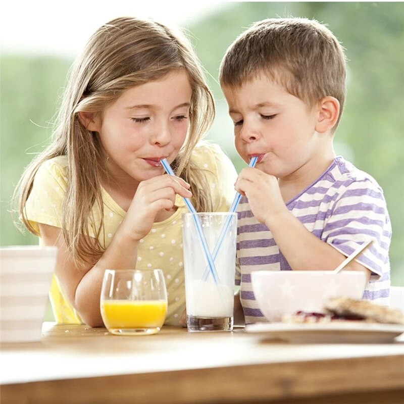 300 pakelių vienkartiniai plastikiniai šiaudeliai įvairiaspalviai lankstūs dryžuoti vaivorykštės geriamojo baro priedai