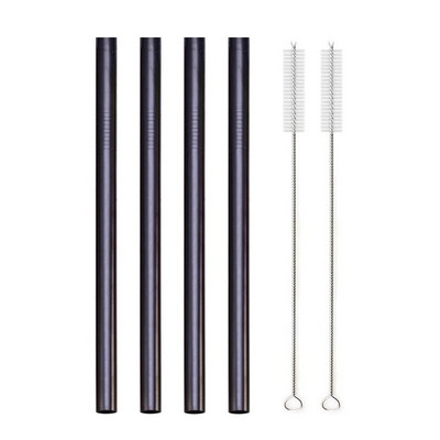 Didelis 12 mm burbulinis arbatos kokteilio šiaudelis, daugkartinio naudojimo metalinis šiaudelis 304 nerūdijančio plieno geriamųjų šiaudelių rinkinys Baras Boba tiesūs šiaudeliai