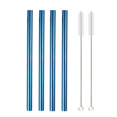 Didelis 12 mm burbulinis arbatos kokteilio šiaudelis, daugkartinio naudojimo metalinis šiaudelis 304 nerūdijančio plieno geriamųjų šiaudelių rinkinys Baras Boba tiesūs šiaudeliai