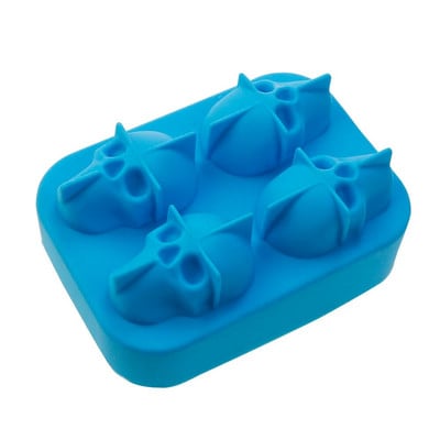 1 buc. LMETJMA 3D craniu tavă pentru cuburi de gheață cu pâlnie din silicon Flexibil cu 4 cavități pentru aparatul de gheață, instrumente pentru înghețată