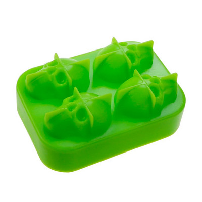 1 buc. LMETJMA 3D craniu tavă pentru cuburi de gheață cu pâlnie din silicon Flexibil cu 4 cavități pentru aparatul de gheață, instrumente pentru înghețată