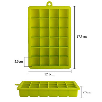 Ice Cube Maker Silicone Ice Cube Tray 24 Grid Ice Cube Shape Mould Silicone Forms Whisky Cocktail Ice Maker Mold Home Gadgets
