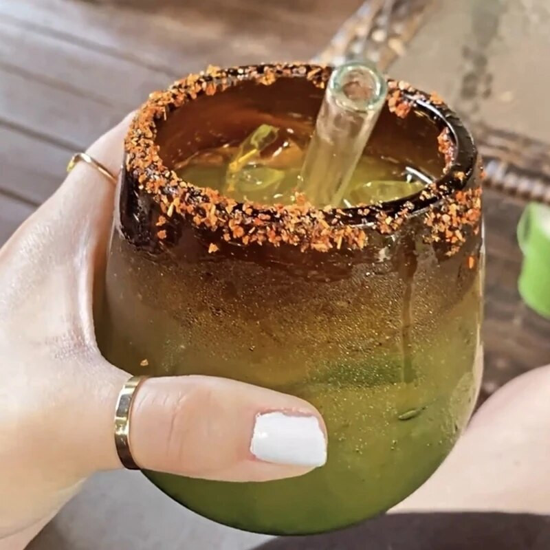 6 hüvelykes rövid üveg szívószálak Újrafelhasználható szívószálak Környezetbarát szívószálak koktélpoharakhoz Bár Italtartó Tartozék