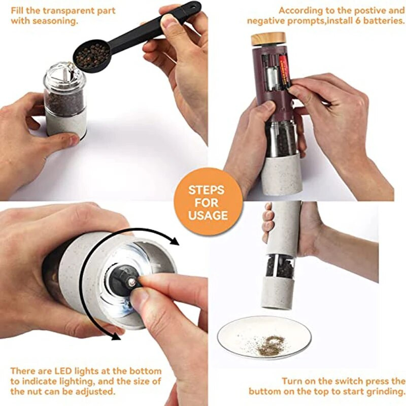 Veleprodajni keramički mlinac za sol i papar bijele ružičaste plavo zelene boje s mlinom za mlin za papar sa svijetlim začinima