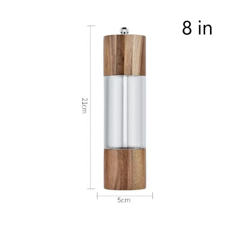Antikvarinės spalvos medinis pipirų malūnas rankinis druskos prieskonių malūnėlis su reguliuojama keramine šerdimi pipirų malūnėlio virtuvės pagalbininku