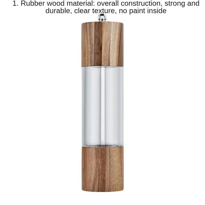 Antikvarinės spalvos medinis pipirų malūnas rankinis druskos prieskonių malūnėlis su reguliuojama keramine šerdimi pipirų malūnėlio virtuvės pagalbininku