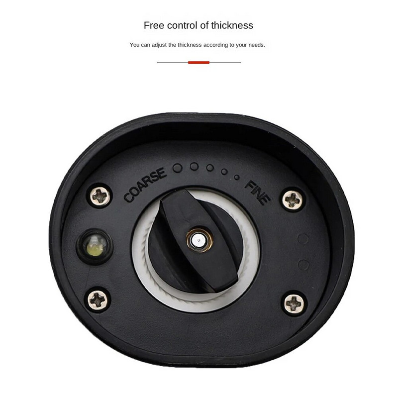 Elektrinė automatinė pipirų ir druskos malūnėlis su LED šviesa reguliuojamu šiurkštumo gravitacijos jutikliu Mini Smart