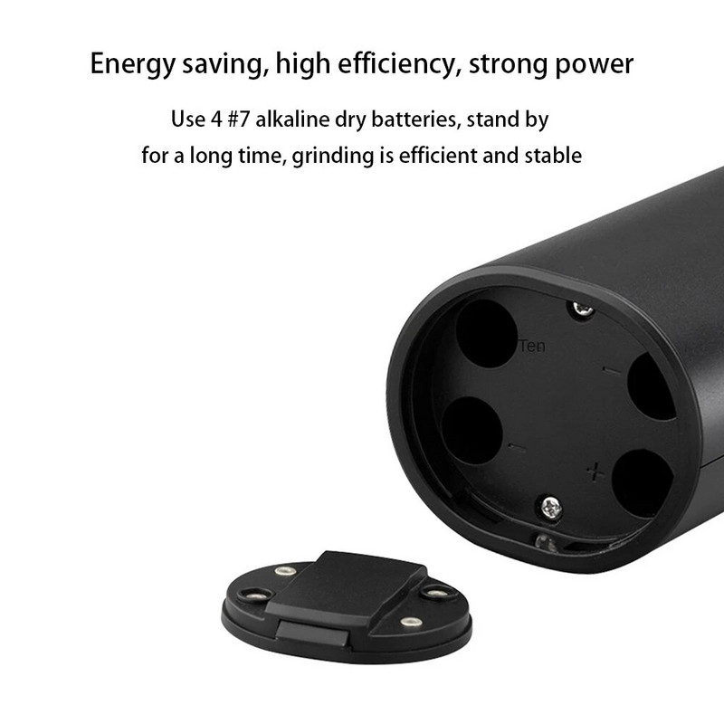 Elektrinė automatinė pipirų ir druskos malūnėlis su LED šviesa reguliuojamu šiurkštumo gravitacijos jutikliu Mini Smart