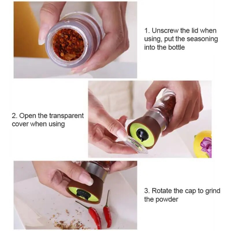 Mlinovi za sol i papar Ručni mlinci Posude za staklenke za začine Kuhinjski dodaci Boce za začine Stakleni kućanski alat za kuhanje