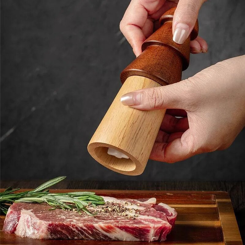 Mlin za sol i papar, mlinac za začine od punog drva s jakim podesivim keramičkim mlinom za kuhanje Kuhinjski alati