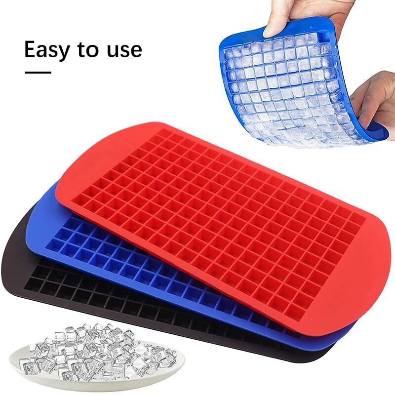 160 rácsos mini szilikon jégtálca forma jégkészítő forma jégtálca tálca összecsukható jégforma jégtörő nyári ital jéggép forma