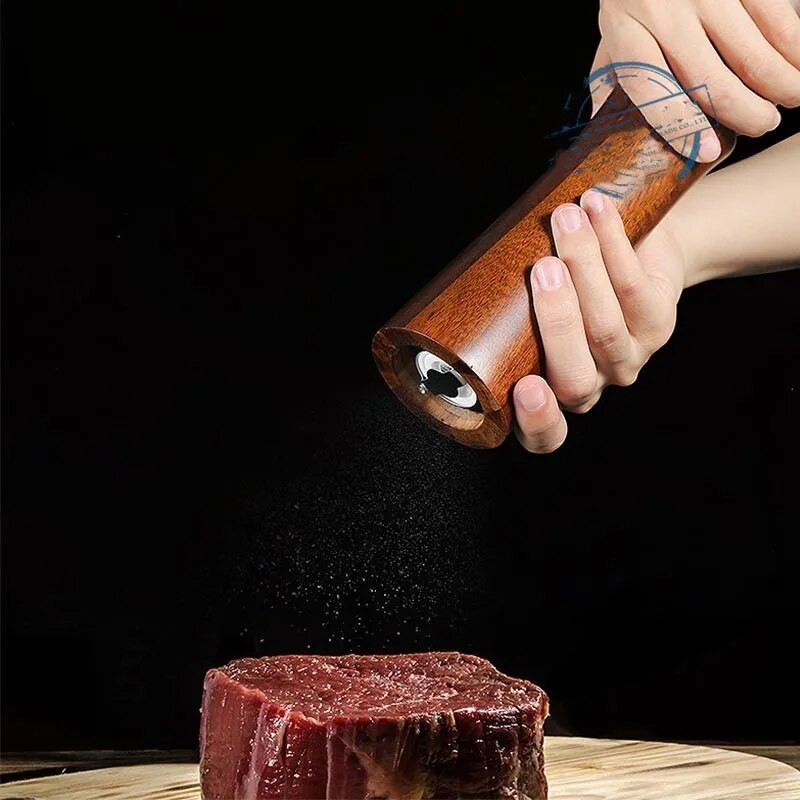 Rasnita manuala de piper din lemn Seturi de macinata de sare si piper Rasnita de piper de bucatarie Rasoare de sare de gatit Moara Miez de ceramica Instrumente de macinat