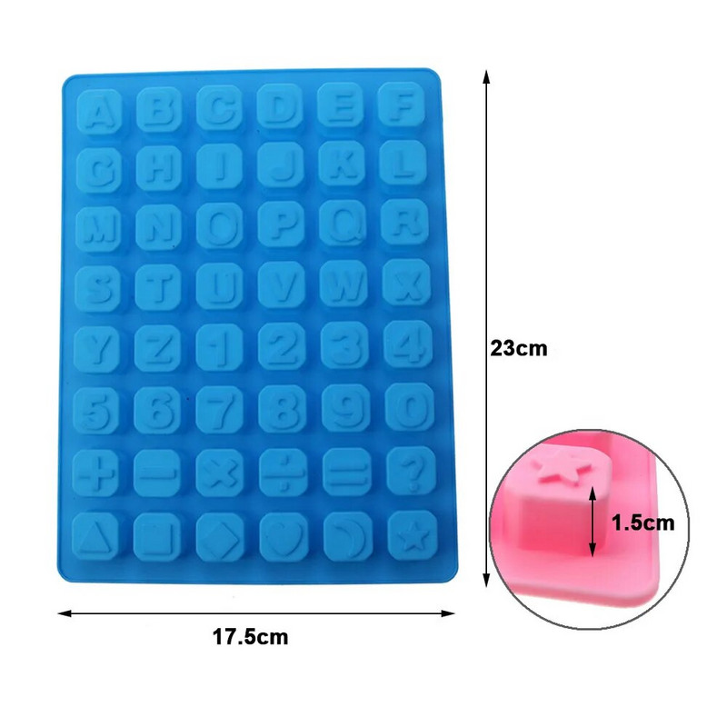 1PC Silicon 48 de litere ale alfabetului Ciocolată Diy gheață zăbrele Mat consumat săpun lucrat manual Mai mult Design Bună tenacitate