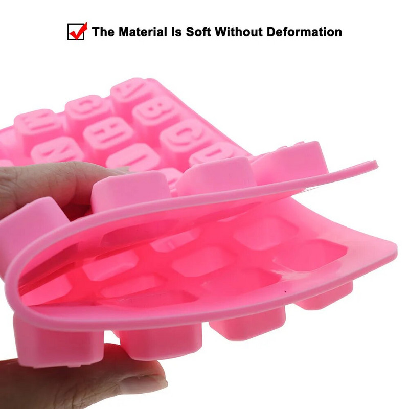 1PC Silicon 48 de litere ale alfabetului Ciocolată Diy gheață zăbrele Mat consumat săpun lucrat manual Mai mult Design Bună tenacitate