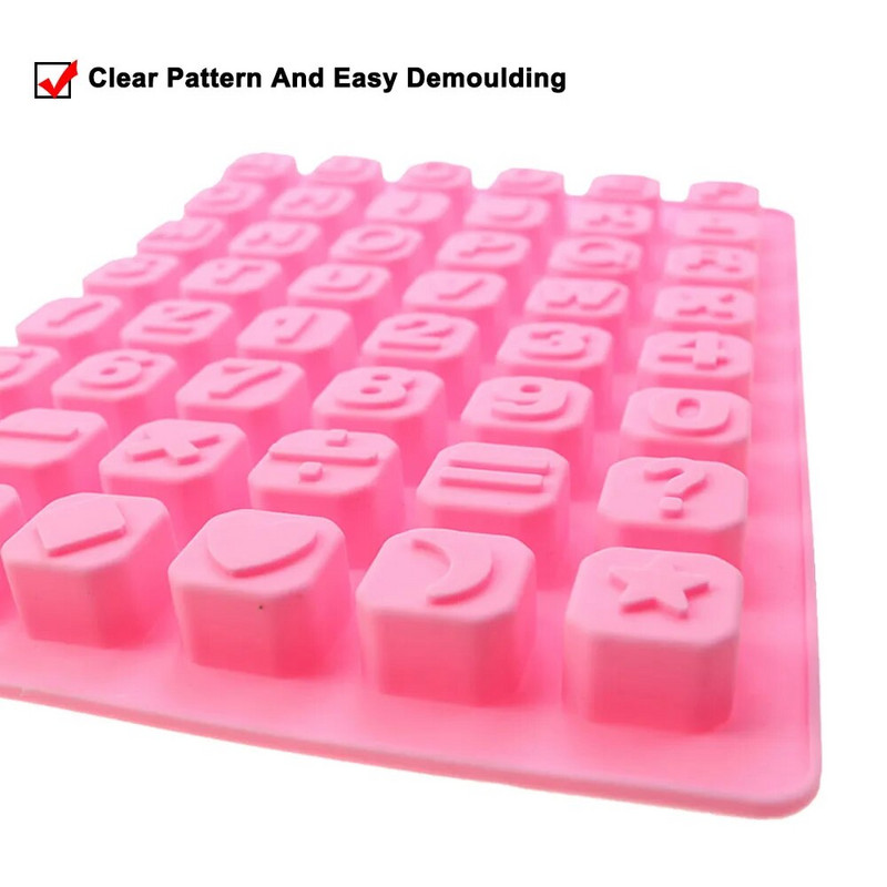 1PC Silicon 48 de litere ale alfabetului Ciocolată Diy gheață zăbrele Mat consumat săpun lucrat manual Mai mult Design Bună tenacitate