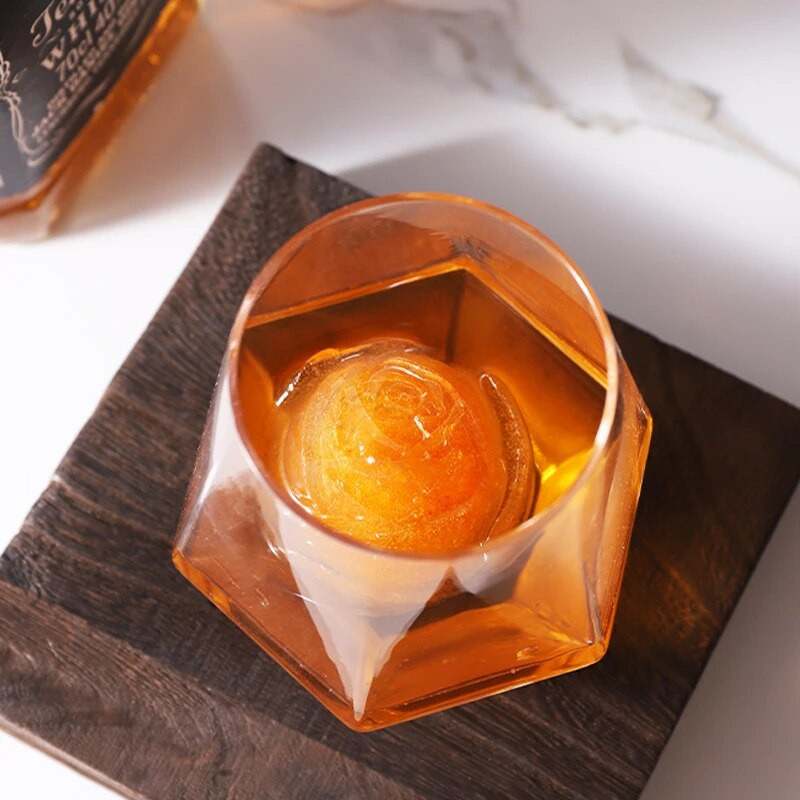 Jääkuubiku vorm silikoonist roosikujuline jäätisevormi kandik 3D suur jäätisepallide valmistaja Korduvkasutatav viskikokteilivormi riistvara tööriist