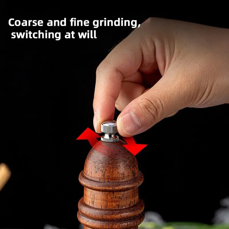 Μύλος πιπεριού Πολυλειτουργικός Μύλος Χειροκίνητος Μύλος Θαλασσινό Αλάτι Πιπέρι Κύμινο Μασίφ ξύλο Κουζίνας Μασίφ Καρυκεύματα