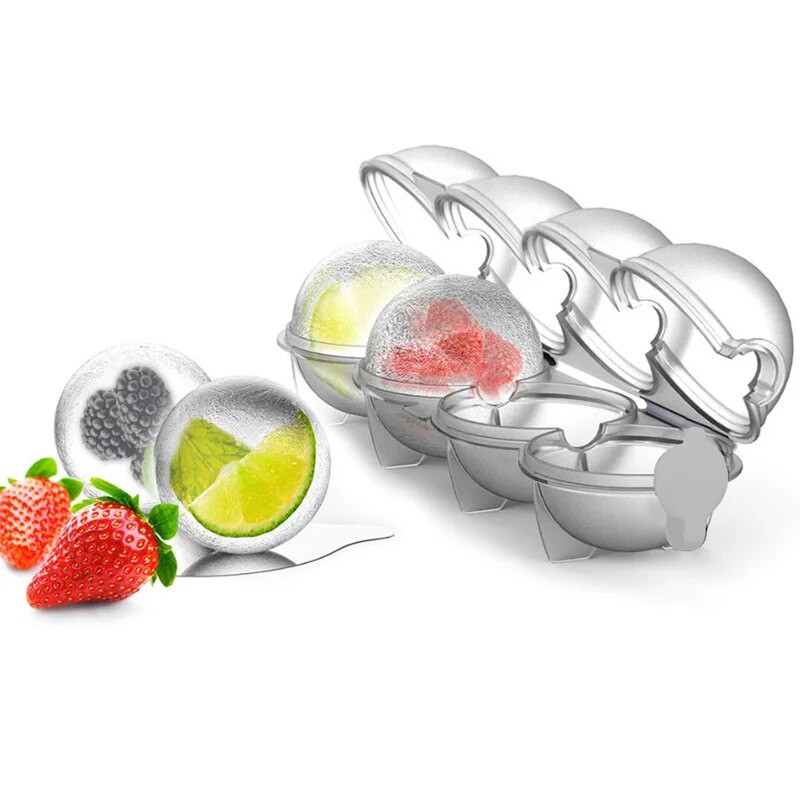 4 auguga jääkuubikute valmistajad ümmargused jäähokivormid, viskikokteilid, viinapall, jäävormi baari, peoköök, jääkast, jäätise valmistamise tööriist