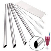 Kampuoti antgaliai Daugkartinio naudojimo kokteilių šiaudeliai 12 mm pločio 304 nerūdijančio plieno Boba Straws Party Bar Geriamasis metalinis šiaudelis burbulinei arbatai