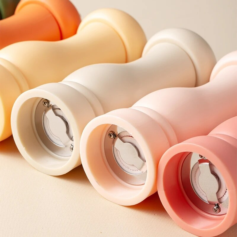 Pakartotinai užpildomas druskos ir pipirų malūnėlio prieskonių žolelių malūnėlis Cafe 6 spalvų rinkinys 1