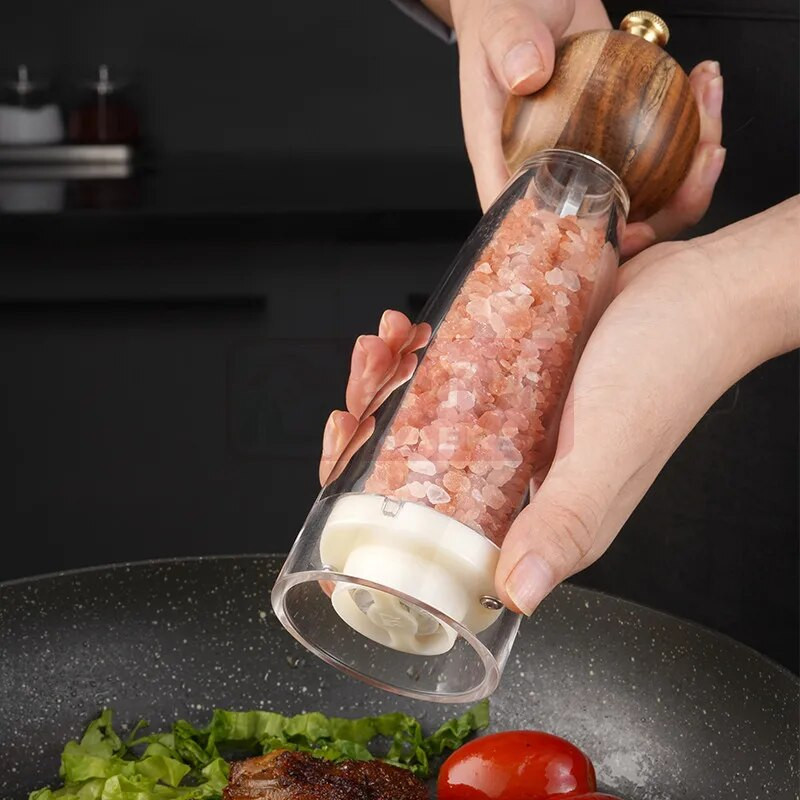 6/8 palcový keramický mlecí jadro mlynček na soľ a korenie mlynček na korenie akrylové ručné mlynčeky na korenie mlynček na kuchynské náradie