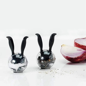 Μύλος αλατιού και πιπεριού, Μίνι χειροκίνητος μύλος μπαχαρικών, πολυλειτουργικό λειαντήρα σχεδιασμού αυτιών κουνελιού για οικιακή κουζίνα