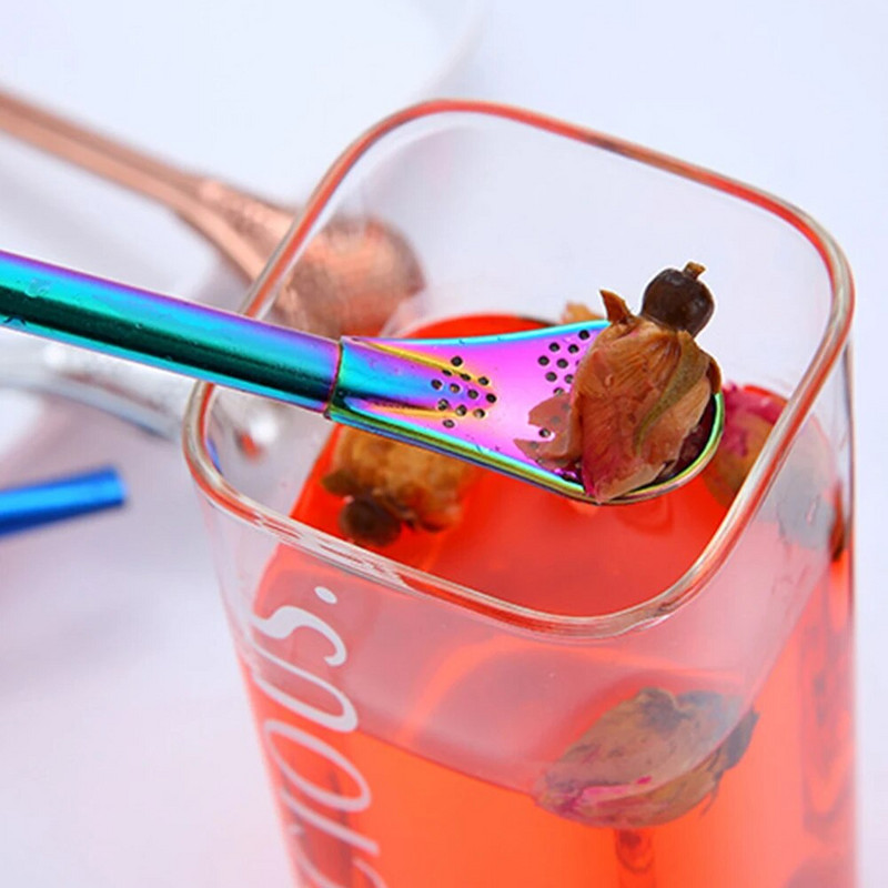 2vnt 304 nuimami nerūdijančio plieno arbatos gėrimo šiaudeliai šaukštas Yerba Mate arbatos filtras daugkartinio naudojimo arbatos įrankiai baro priedai