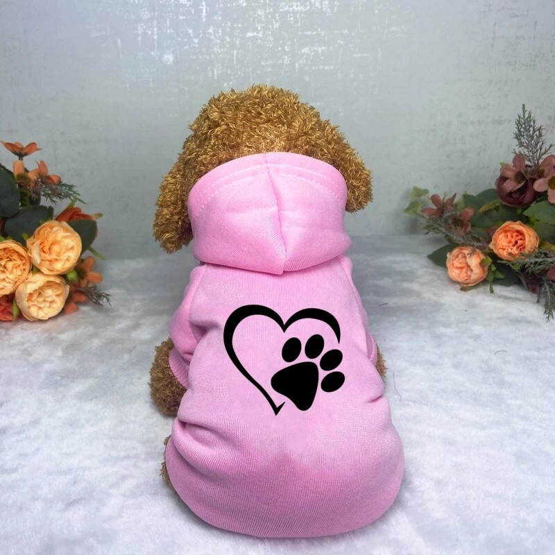 Hanorac cu glugă Puppy Pet Toamnă Iarnă Buzunar cu două picioare Haina pentru câini