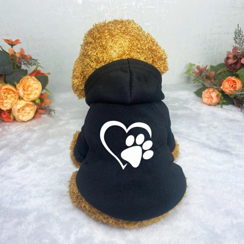 Hanorac cu glugă Puppy Pet Toamnă Iarnă Buzunar cu două picioare Haina pentru câini