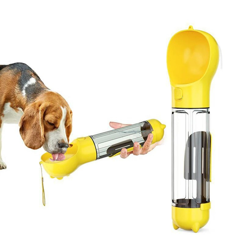 Daugiafunkcinis šunų vandens butelis lauke nešiojamas maisto tiektuvas gėrimų dubuo išmatų dozatorius šunų puodelis 3 viename Dizaino reikmenys naminiams gyvūnėliams