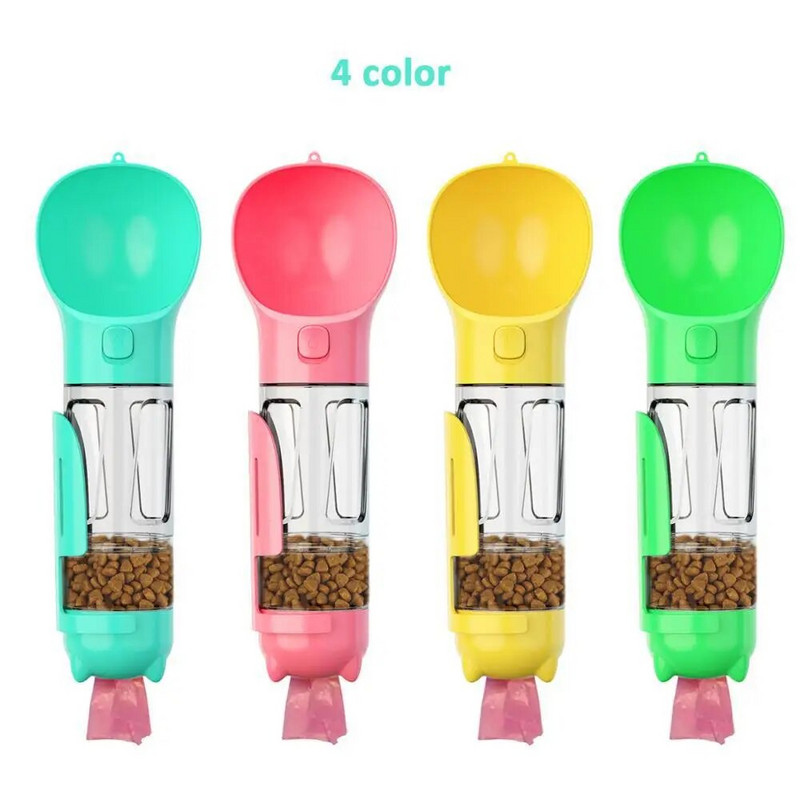 Daugiafunkcinis šunų vandens butelis lauke nešiojamas maisto tiektuvas gėrimų dubuo išmatų dozatorius šunų puodelis 3 viename Dizaino reikmenys naminiams gyvūnėliams