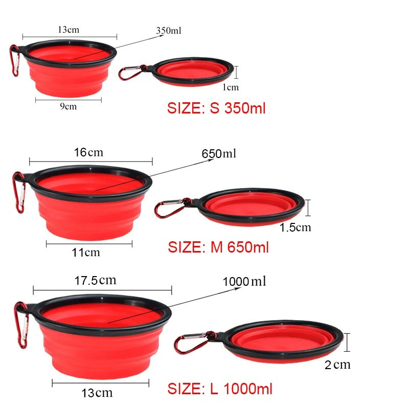 Új kutyák Cat Drop BPA mentes összecsukható csésze edény utazási összecsukható szilikon kisállattál Lassú étel Vízetetés Kisállatkellékek