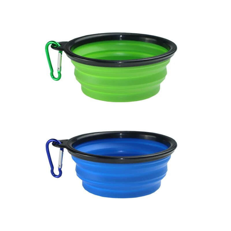 Új kutyák Cat Drop BPA mentes összecsukható csésze edény utazási összecsukható szilikon kisállattál Lassú étel Vízetetés Kisállatkellékek