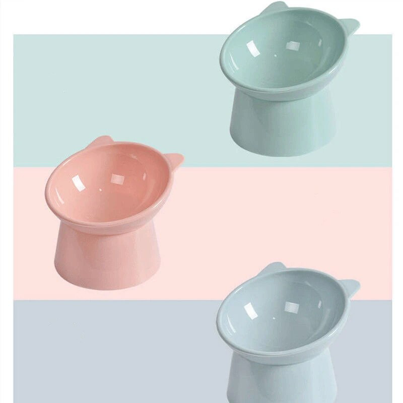 Dubuo aukštai kojai šuniui, 45 ° kaklo apsauga, naminių gyvūnėlių ėdalo ir vandens šėrimo puodelis, naminių gyvūnėlių tiektuvas