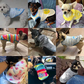 Облекло за домашни кучета за дрехи за малки кучета Топло зимно палто за кучета Памучно руно Дрехи за кученца Облекло Френски булдог Чихуахуа XXS-XL