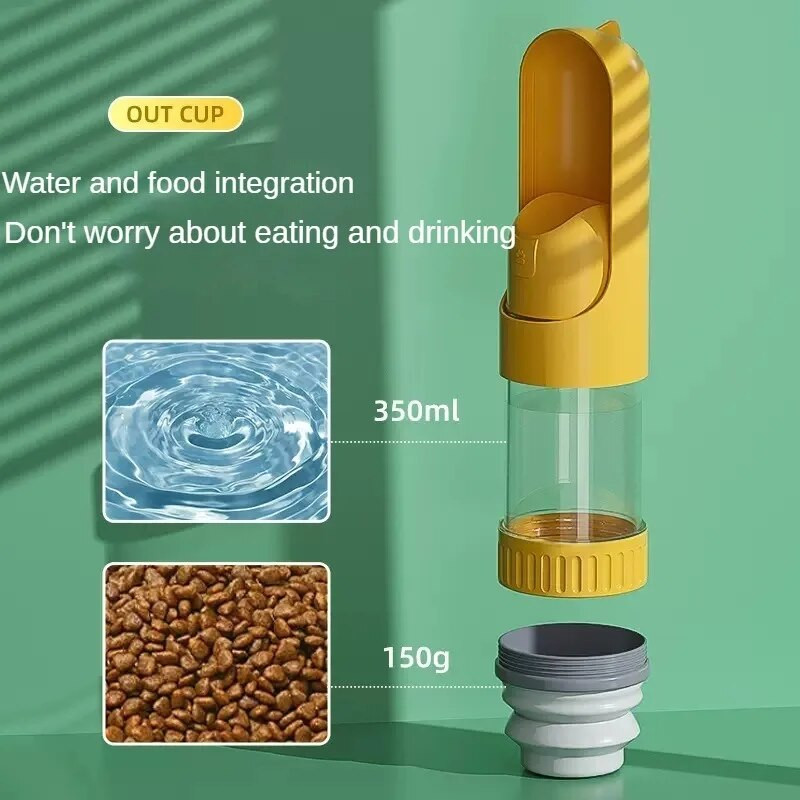 Φορητό μπουκάλι νερού για σκύλους Τροφή Πτυσσόμενο ποτήρι για κατοικίδια Τροφοδότης υπαίθριου ταξιδιού Μπολ Δοχεία φαγητού Αξεσουάρ για σκύλους