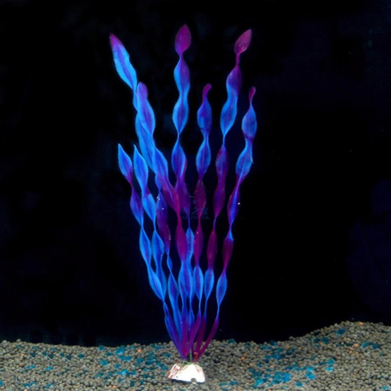 1 buc. Ornament submarin, plante subacvatice artificiale verzi, acvariu pentru acvariu, acvariu para peixe