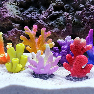 Декорация на аквариум с изкуствен корал Емулира морска звезда Смола Риф Пейзаж Аквариум Декорация Занаят Декорация на плот