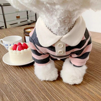 Καλοκαιρινό μπλουζάκι πόλο για σκύλους Ρούχα για κουτάβια Bichon Frize Chihuahua ριγέ φούτερ για σκύλους γιλέκο ψύξης για σκύλους μικρού και μεσαίου μεγέθους