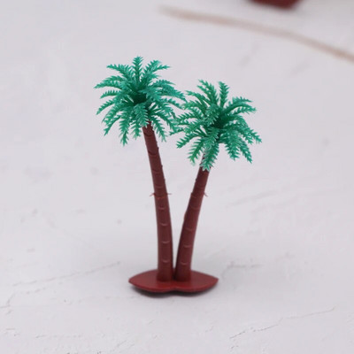 5 tk Mini plastikust kookospalmipuud miniatuursed taimepotid bonsai käsitöö akvaariumi mikromaastiku kaunistusega liivalaua maastikumudel