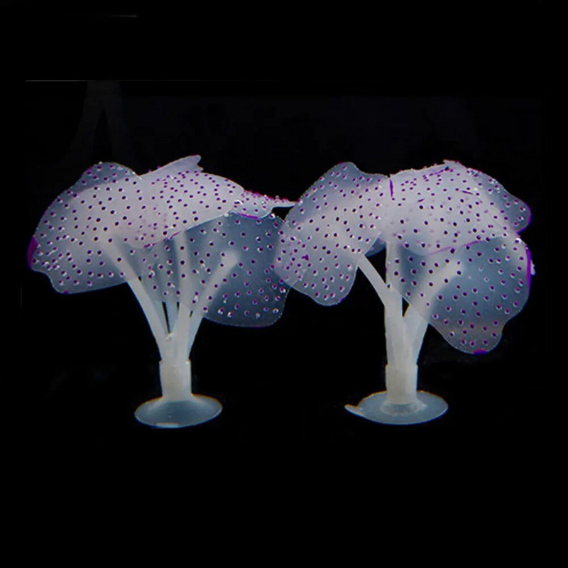 Gaismas anemones simulācijas mākslīgo augu akvārija dekors plastmasas zemūdens nezāļu zāles akvārija zivju tvertnes dekorācijas ornaments