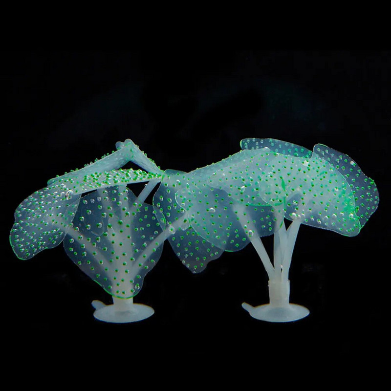 Gaismas anemones simulācijas mākslīgo augu akvārija dekors plastmasas zemūdens nezāļu zāles akvārija zivju tvertnes dekorācijas ornaments