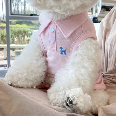 Nauji šunų polo marškinėliai Pet Dog Cool drabužiai Minkšti kvėpuojantys Yorkie Chihuahua šuniuko drabužiai šunų liemenė mažiems vidutinio dydžio šunims, kostiumai