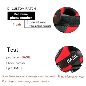 Dropshipping Dog Harness ID Προσαρμοσμένο έμπλαστρο Ανακλαστικό αναπνέον χωρίς έλξη λουρί για κατοικίδια Αξεσουάρ εκπαιδευτικού γιλέκου σκύλου