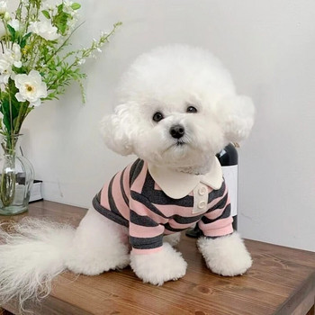 Καλοκαιρινό μπλουζάκι πόλο για σκύλους για σκύλους κατοικίδιων ζώων Ρούχα δροσιάς με ριγέ Φούτερ Chihuahua Puppy Pullover Γιλέκο σκύλου για μικρομεσαίους σκύλους Στολή