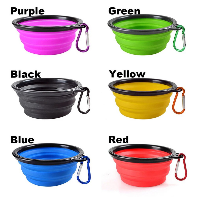 Putna sklopiva zdjela za pse Sklopiva silikonska zdjela za pse Vanjska posuda za hranjenje hranom za vodu Sklopiva posuda za čaše za pse Cuenco