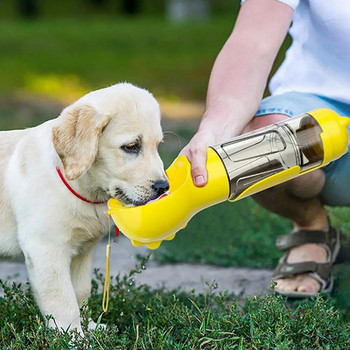 Бутилка за вода за кучета на открито Преносима чаша за вода за домашни любимци Преносима непропусклива бутилка за вода за кучета с лопата Торба за боклук за открито