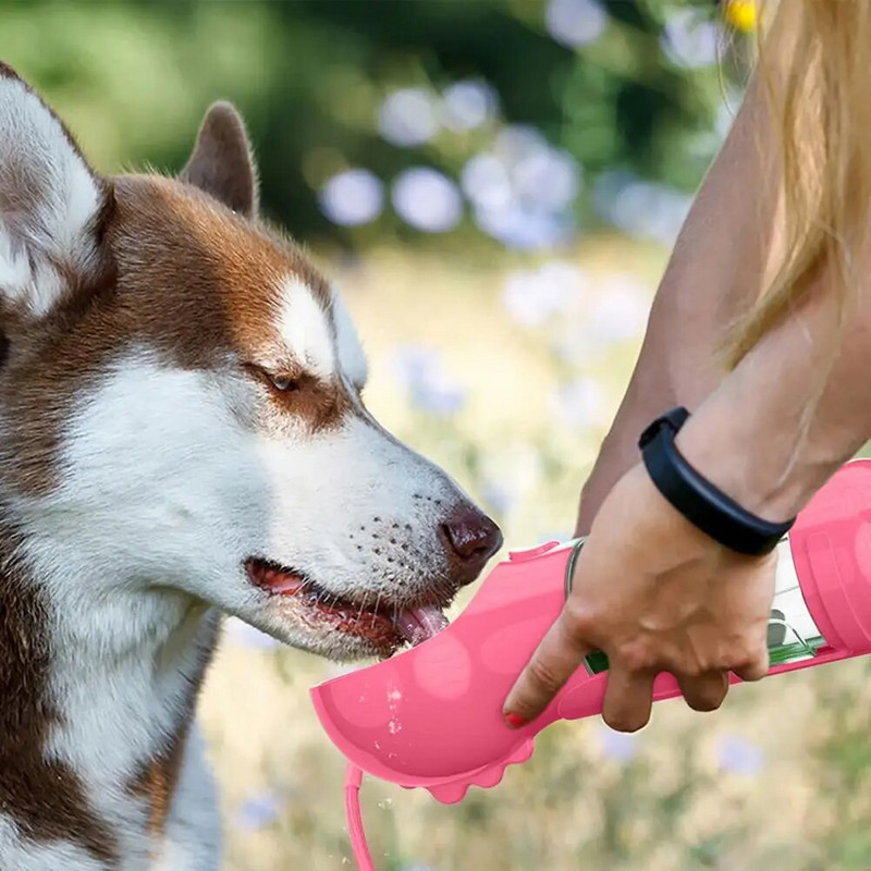 Boca za vodu za pse na otvorenom, prijenosna čaša za vodu za kućne ljubimce, prijenosna nepropusna boca za vodu za pse s lopatom, vreća za smeće za vani