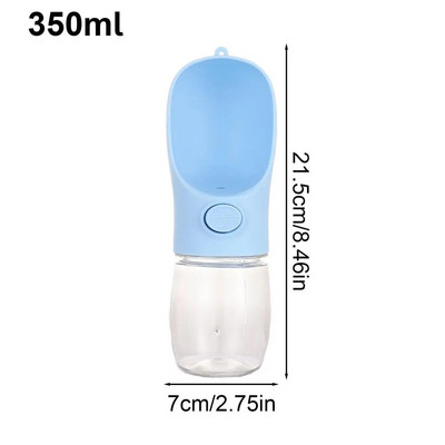 2 viename naminių gyvūnėlių vandens butelis Nešiojamas nepralaidus naminiams gyvūnėliams lydintis puodelis šunų kelionių vandens butelis vaikščiojant geriamojo maisto dubenėlio reikmenys