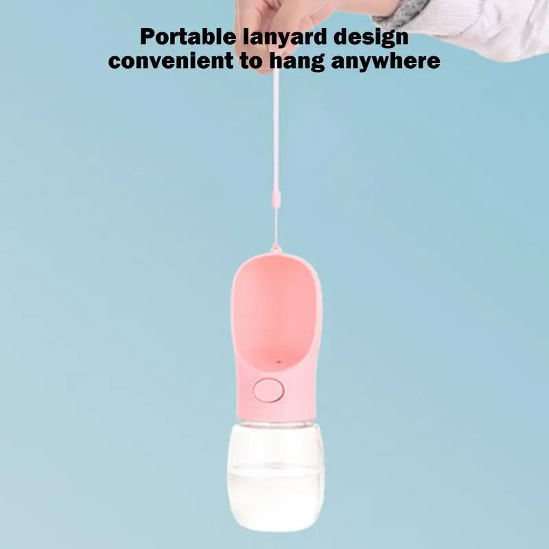 2 viename naminių gyvūnėlių vandens butelis Nešiojamas nepralaidus naminiams gyvūnėliams lydintis puodelis šunų kelionių vandens butelis vaikščiojant geriamojo maisto dubenėlio reikmenys